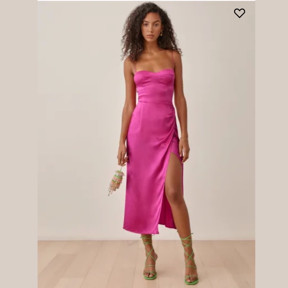 Reformation Marguerite Silk Dress